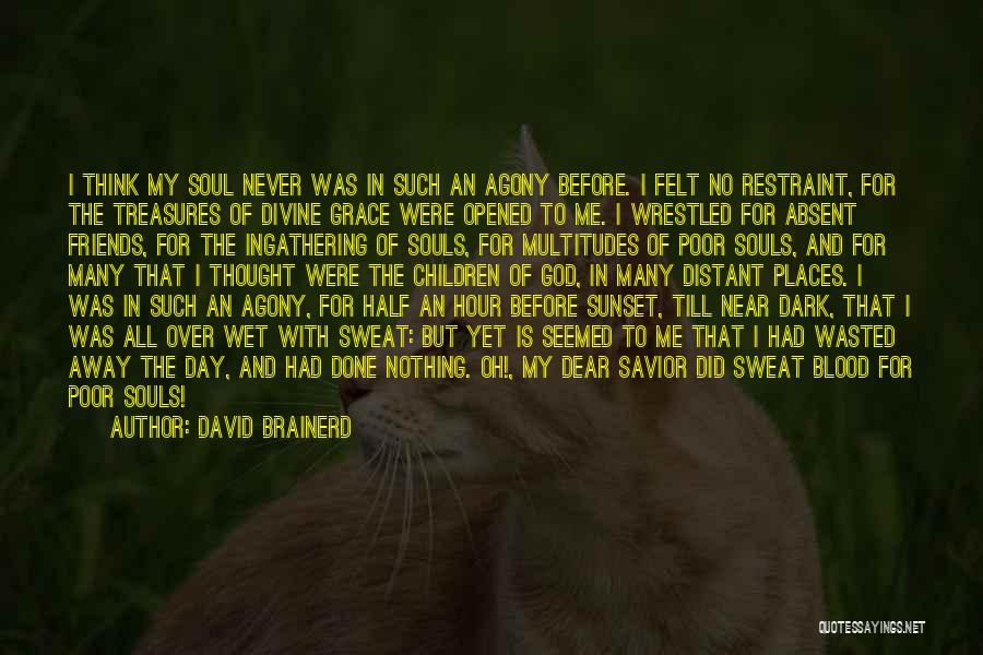 David Brainerd Quotes: I Think My Soul Never Was In Such An Agony Before. I Felt No Restraint, For The Treasures Of Divine