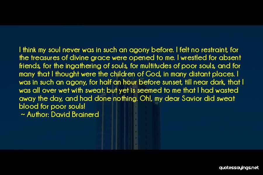 David Brainerd Quotes: I Think My Soul Never Was In Such An Agony Before. I Felt No Restraint, For The Treasures Of Divine