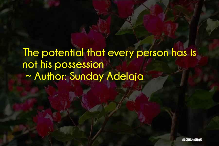 Sunday Adelaja Quotes: The Potential That Every Person Has Is Not His Possession