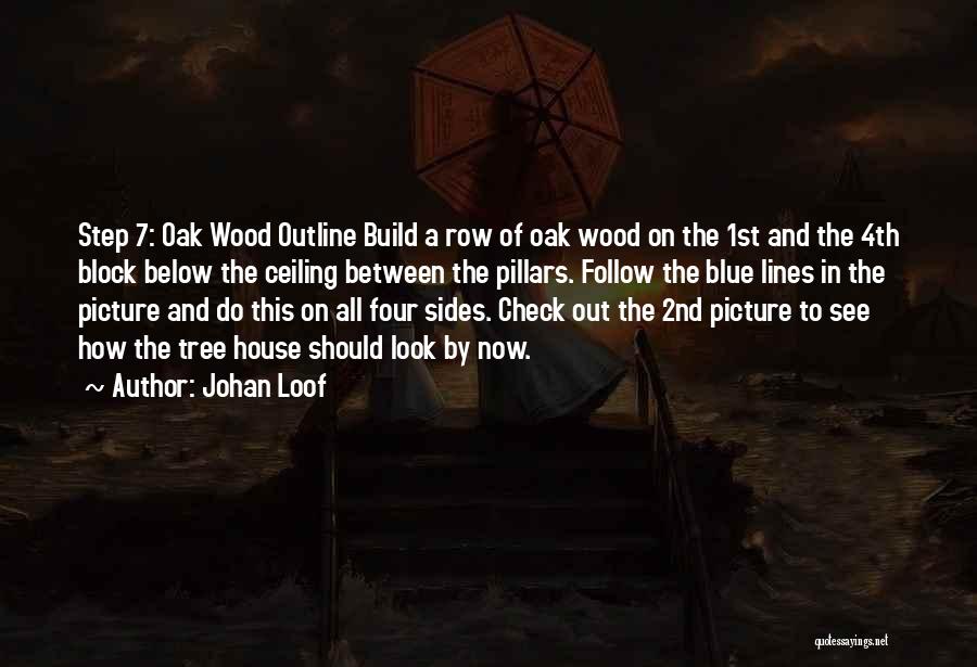 Johan Loof Quotes: Step 7: Oak Wood Outline Build A Row Of Oak Wood On The 1st And The 4th Block Below The