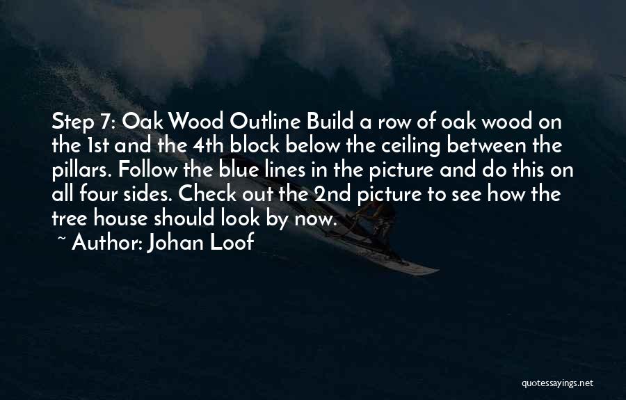 Johan Loof Quotes: Step 7: Oak Wood Outline Build A Row Of Oak Wood On The 1st And The 4th Block Below The