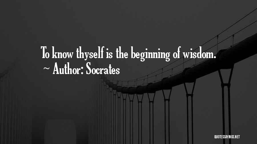 Socrates Quotes: To Know Thyself Is The Beginning Of Wisdom.