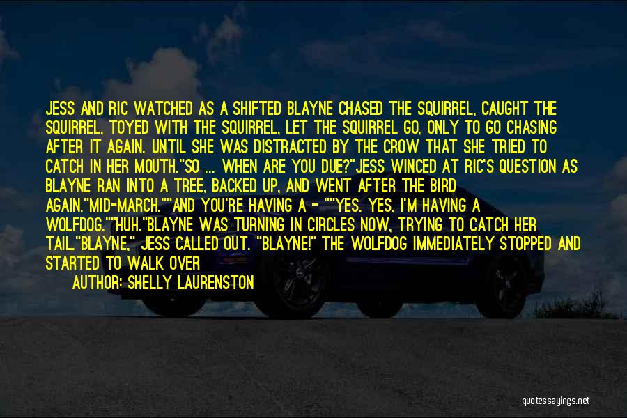 Shelly Laurenston Quotes: Jess And Ric Watched As A Shifted Blayne Chased The Squirrel, Caught The Squirrel, Toyed With The Squirrel, Let The