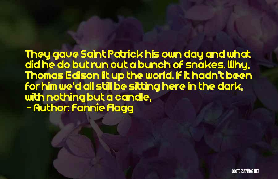 Fannie Flagg Quotes: They Gave Saint Patrick His Own Day And What Did He Do But Run Out A Bunch Of Snakes. Why,