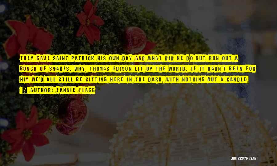 Fannie Flagg Quotes: They Gave Saint Patrick His Own Day And What Did He Do But Run Out A Bunch Of Snakes. Why,