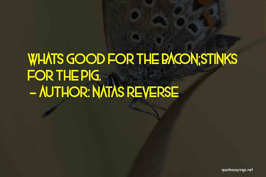 Natas Reverse Quotes: Whats Good For The Bacon;stinks For The Pig.