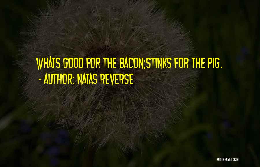 Natas Reverse Quotes: Whats Good For The Bacon;stinks For The Pig.