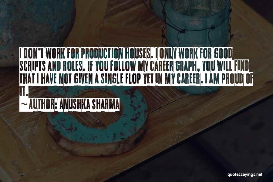 Anushka Sharma Quotes: I Don't Work For Production Houses. I Only Work For Good Scripts And Roles. If You Follow My Career Graph,