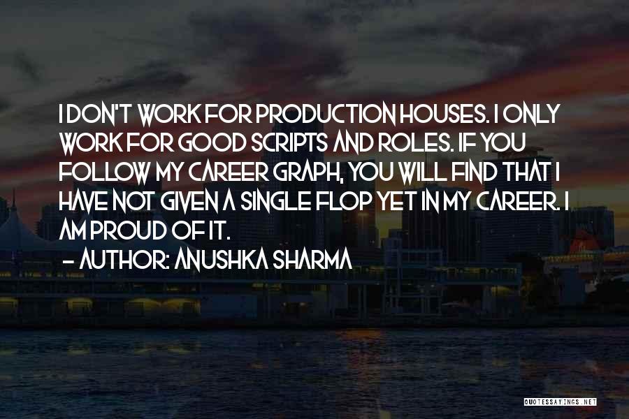 Anushka Sharma Quotes: I Don't Work For Production Houses. I Only Work For Good Scripts And Roles. If You Follow My Career Graph,