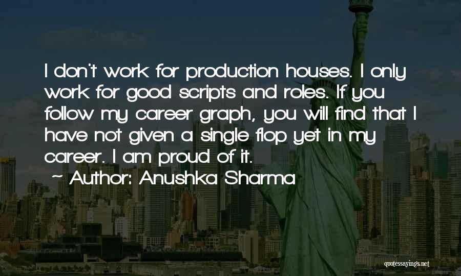 Anushka Sharma Quotes: I Don't Work For Production Houses. I Only Work For Good Scripts And Roles. If You Follow My Career Graph,