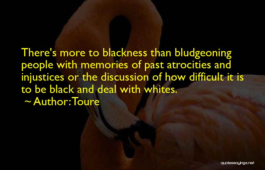 Toure Quotes: There's More To Blackness Than Bludgeoning People With Memories Of Past Atrocities And Injustices Or The Discussion Of How Difficult