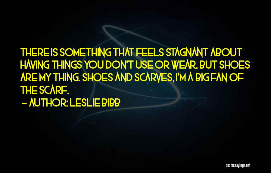 Leslie Bibb Quotes: There Is Something That Feels Stagnant About Having Things You Don't Use Or Wear. But Shoes Are My Thing. Shoes