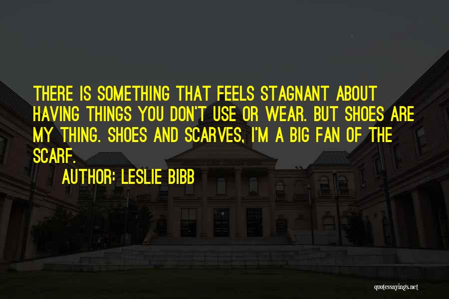 Leslie Bibb Quotes: There Is Something That Feels Stagnant About Having Things You Don't Use Or Wear. But Shoes Are My Thing. Shoes