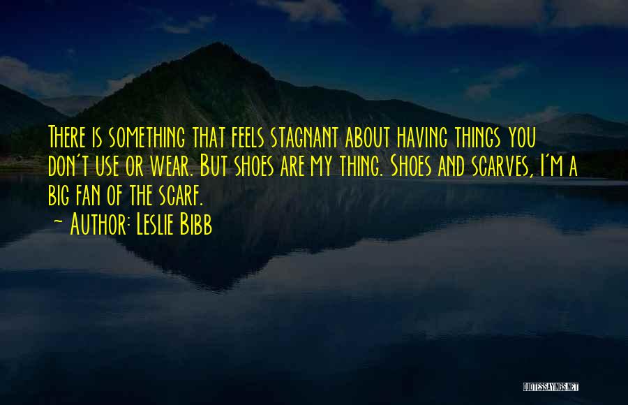 Leslie Bibb Quotes: There Is Something That Feels Stagnant About Having Things You Don't Use Or Wear. But Shoes Are My Thing. Shoes