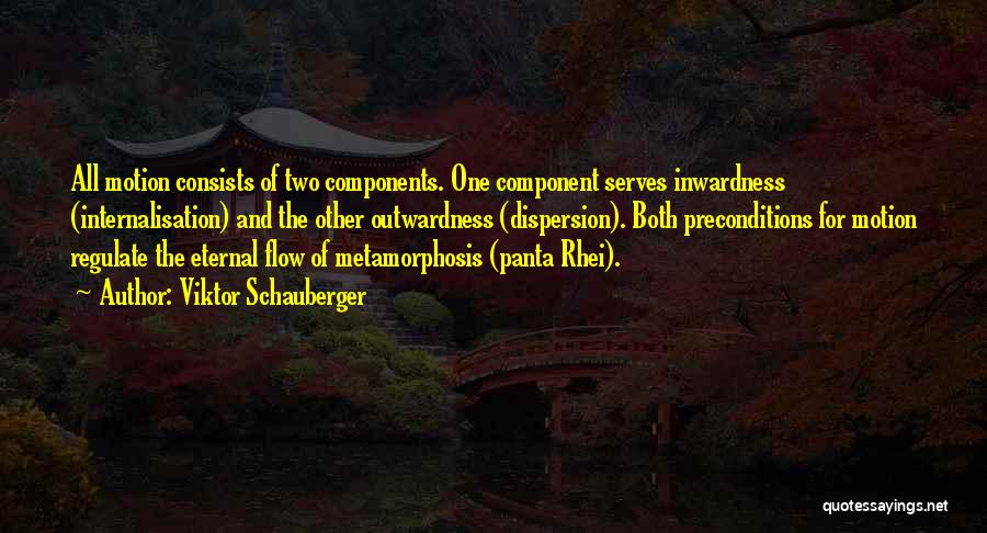 Viktor Schauberger Quotes: All Motion Consists Of Two Components. One Component Serves Inwardness (internalisation) And The Other Outwardness (dispersion). Both Preconditions For Motion