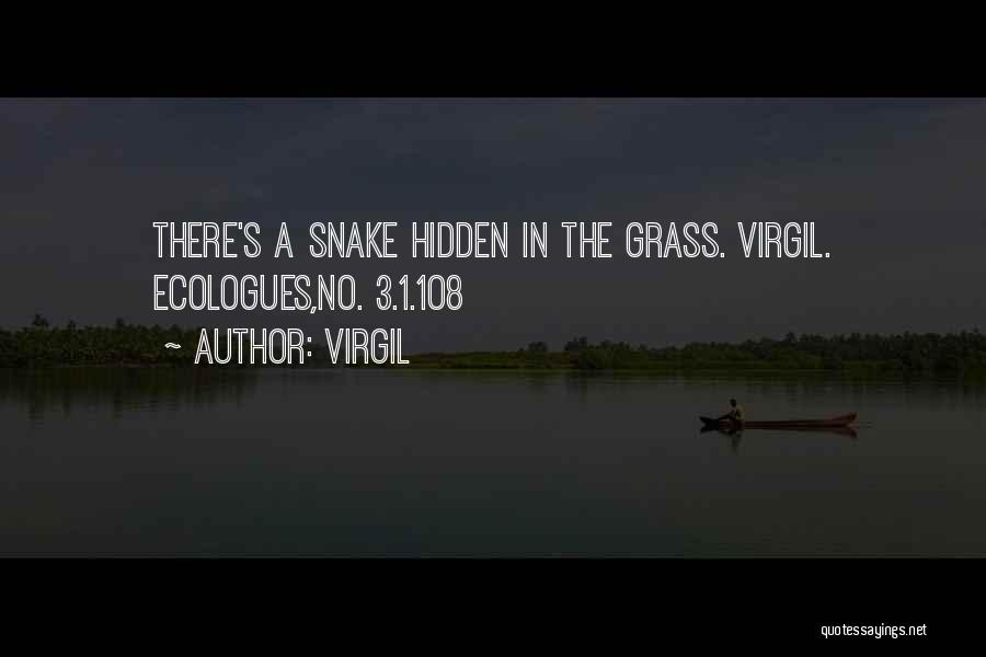 Virgil Quotes: There's A Snake Hidden In The Grass. Virgil. Ecologues,no. 3.1.1o8