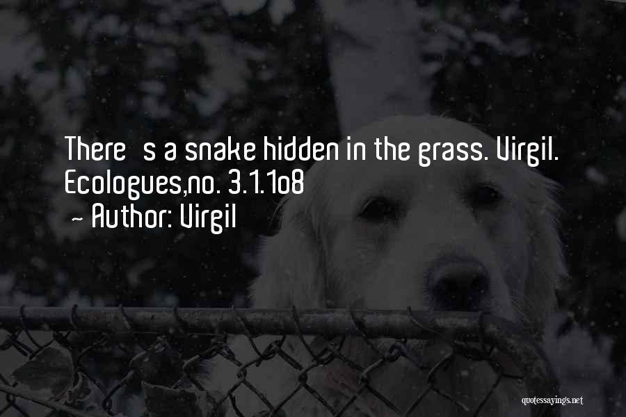 Virgil Quotes: There's A Snake Hidden In The Grass. Virgil. Ecologues,no. 3.1.1o8