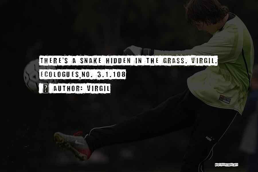 Virgil Quotes: There's A Snake Hidden In The Grass. Virgil. Ecologues,no. 3.1.1o8