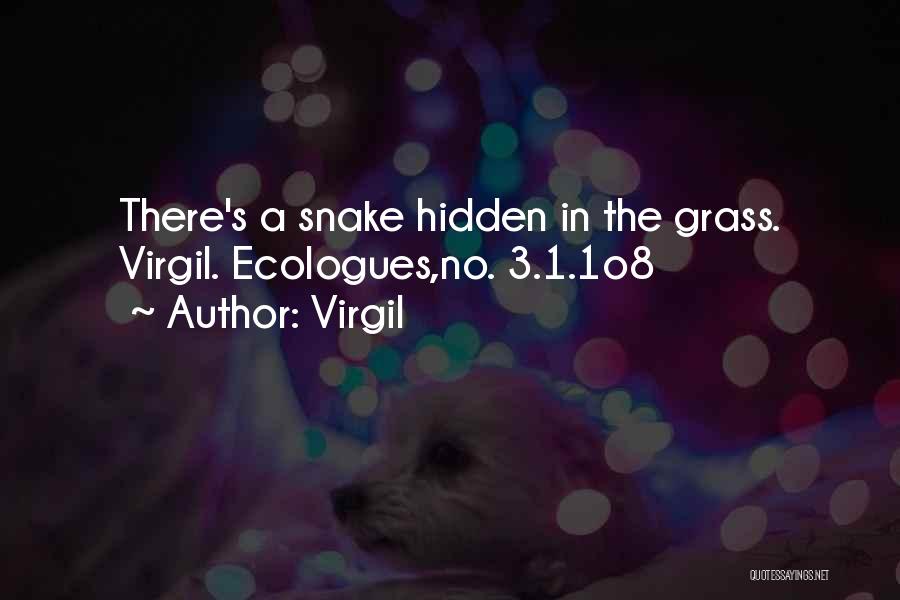 Virgil Quotes: There's A Snake Hidden In The Grass. Virgil. Ecologues,no. 3.1.1o8