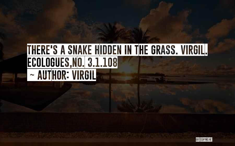 Virgil Quotes: There's A Snake Hidden In The Grass. Virgil. Ecologues,no. 3.1.1o8