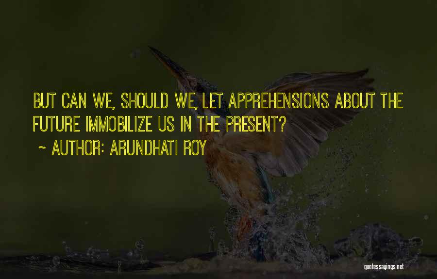 Arundhati Roy Quotes: But Can We, Should We, Let Apprehensions About The Future Immobilize Us In The Present?