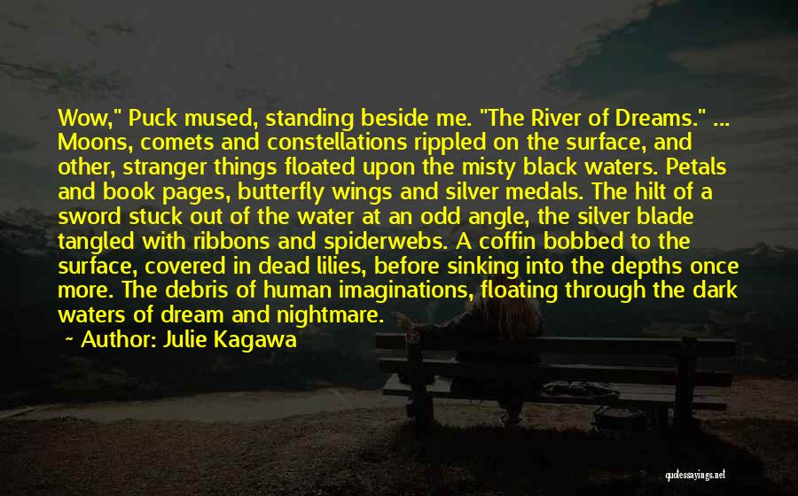 Julie Kagawa Quotes: Wow, Puck Mused, Standing Beside Me. The River Of Dreams. ... Moons, Comets And Constellations Rippled On The Surface, And