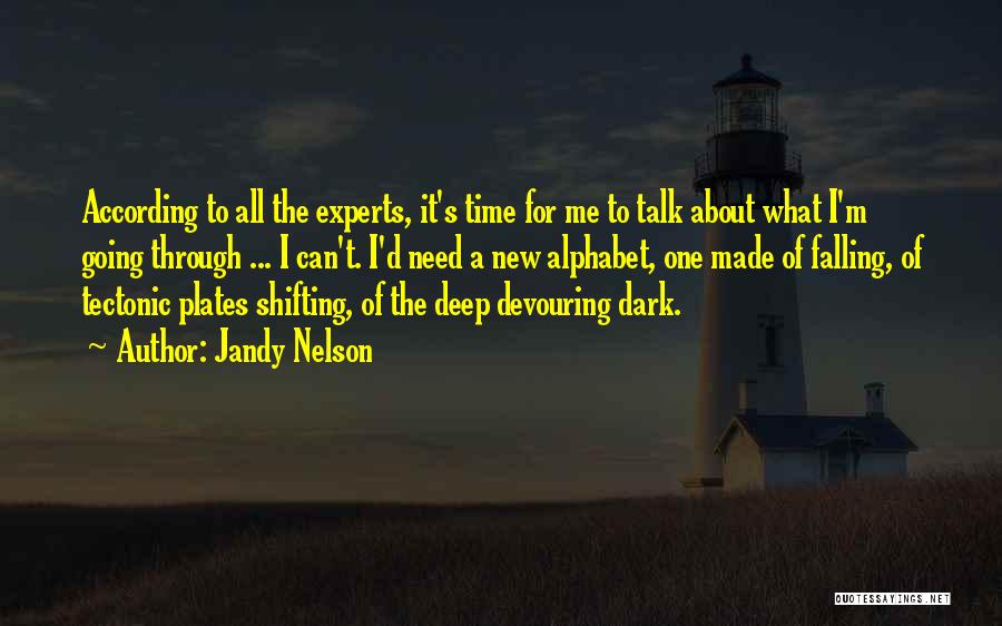 Jandy Nelson Quotes: According To All The Experts, It's Time For Me To Talk About What I'm Going Through ... I Can't. I'd