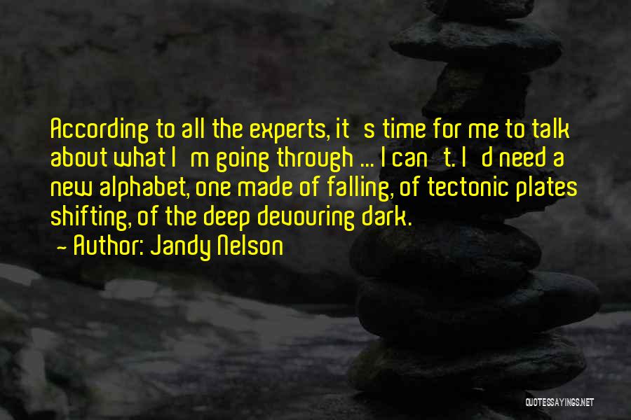 Jandy Nelson Quotes: According To All The Experts, It's Time For Me To Talk About What I'm Going Through ... I Can't. I'd