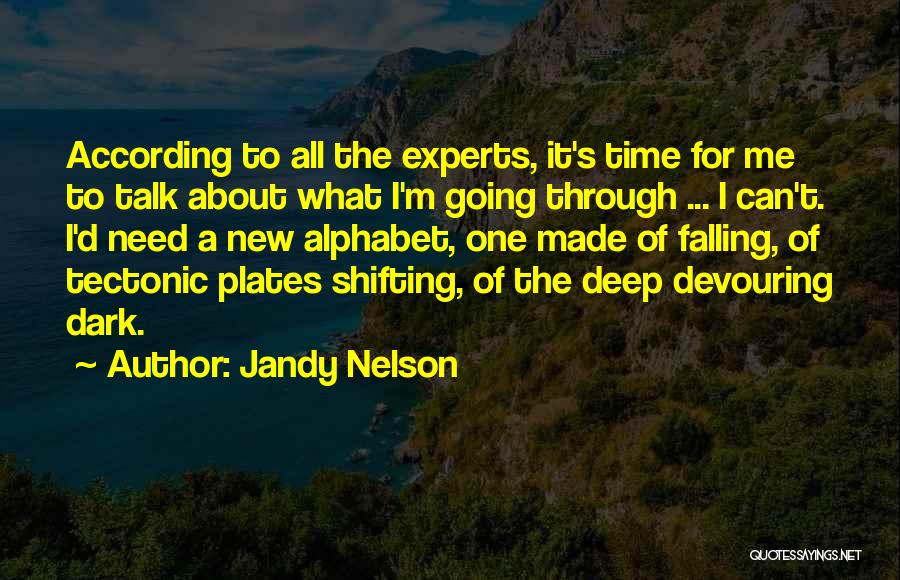 Jandy Nelson Quotes: According To All The Experts, It's Time For Me To Talk About What I'm Going Through ... I Can't. I'd