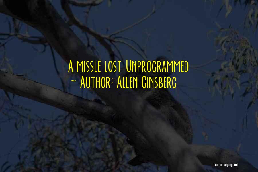 Allen Ginsberg Quotes: A Missle Lost Unprogrammed