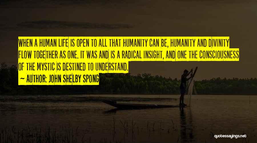 John Shelby Spong Quotes: When A Human Life Is Open To All That Humanity Can Be, Humanity And Divinity Flow Together As One. It