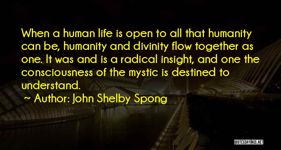 John Shelby Spong Quotes: When A Human Life Is Open To All That Humanity Can Be, Humanity And Divinity Flow Together As One. It