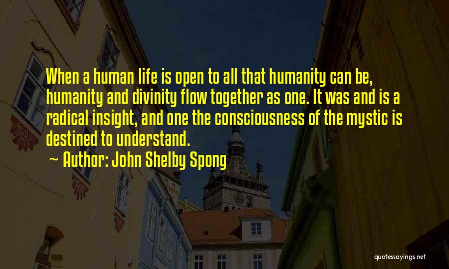 John Shelby Spong Quotes: When A Human Life Is Open To All That Humanity Can Be, Humanity And Divinity Flow Together As One. It