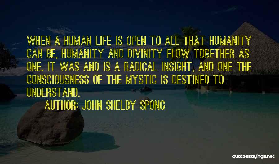 John Shelby Spong Quotes: When A Human Life Is Open To All That Humanity Can Be, Humanity And Divinity Flow Together As One. It