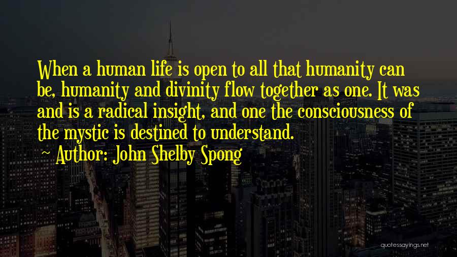John Shelby Spong Quotes: When A Human Life Is Open To All That Humanity Can Be, Humanity And Divinity Flow Together As One. It