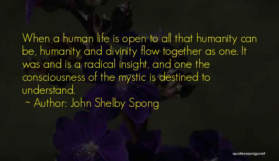John Shelby Spong Quotes: When A Human Life Is Open To All That Humanity Can Be, Humanity And Divinity Flow Together As One. It