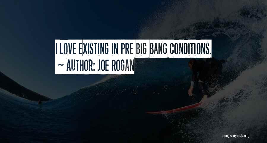 Joe Rogan Quotes: I Love Existing In Pre Big Bang Conditions.