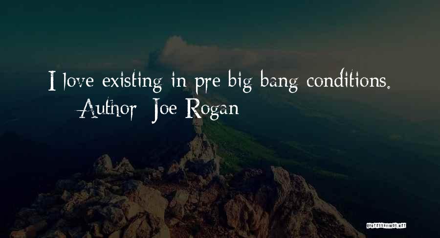 Joe Rogan Quotes: I Love Existing In Pre Big Bang Conditions.