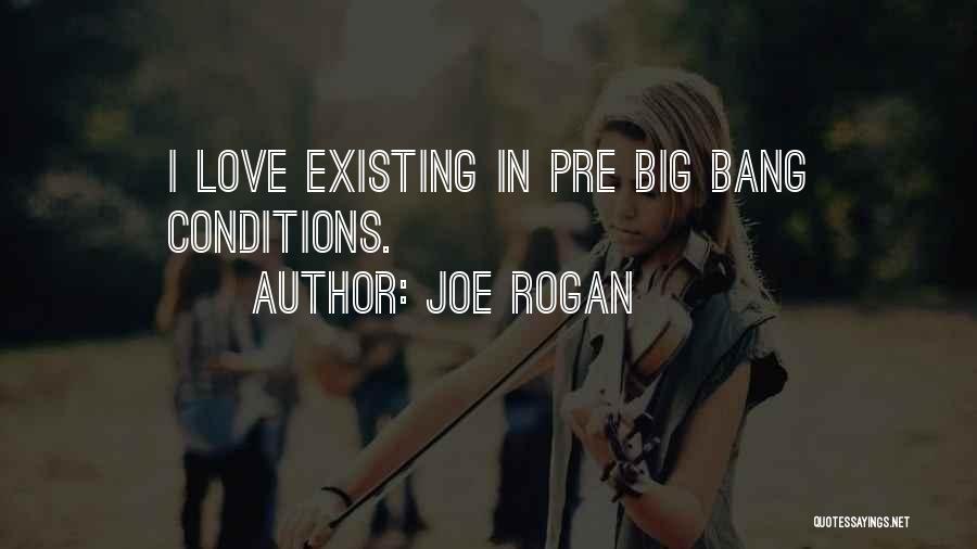 Joe Rogan Quotes: I Love Existing In Pre Big Bang Conditions.