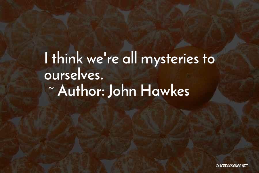 John Hawkes Quotes: I Think We're All Mysteries To Ourselves.