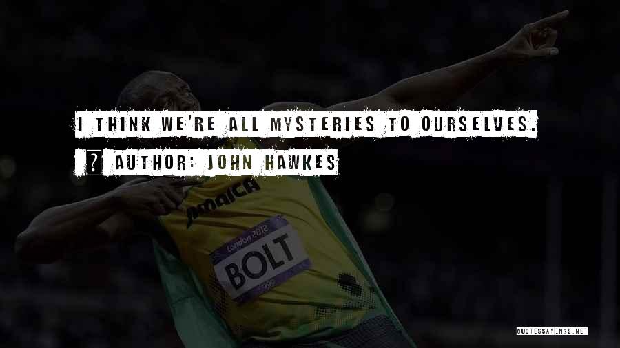 John Hawkes Quotes: I Think We're All Mysteries To Ourselves.