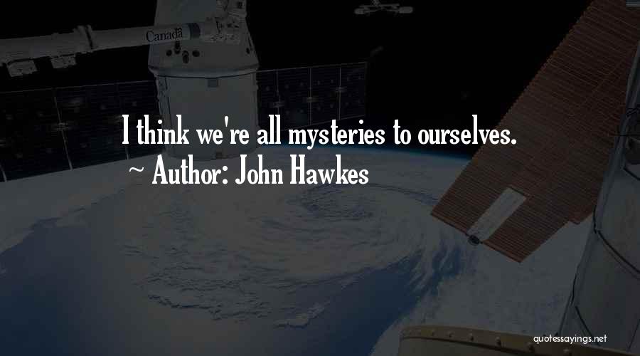 John Hawkes Quotes: I Think We're All Mysteries To Ourselves.