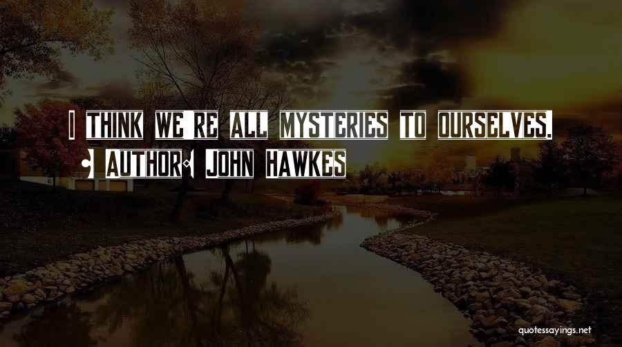 John Hawkes Quotes: I Think We're All Mysteries To Ourselves.