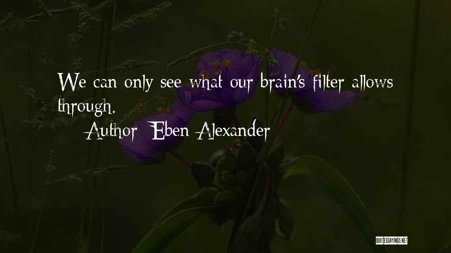 Eben Alexander Quotes: We Can Only See What Our Brain's Filter Allows Through.