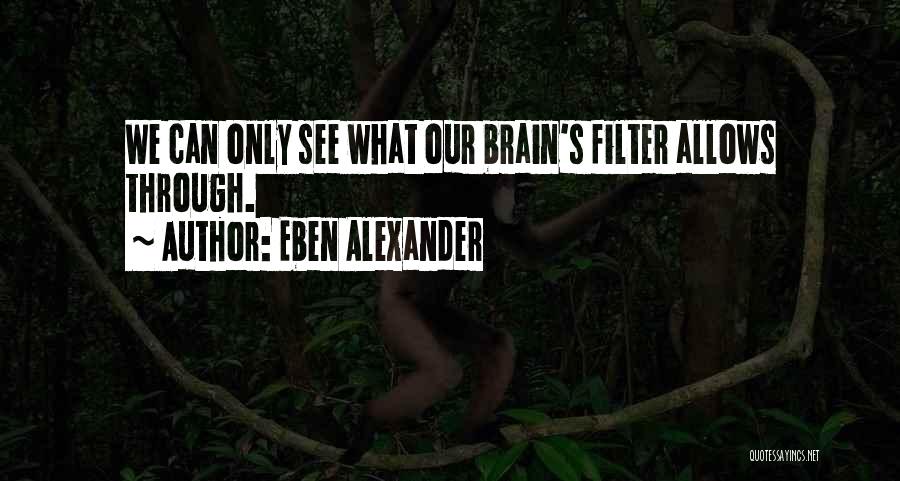 Eben Alexander Quotes: We Can Only See What Our Brain's Filter Allows Through.