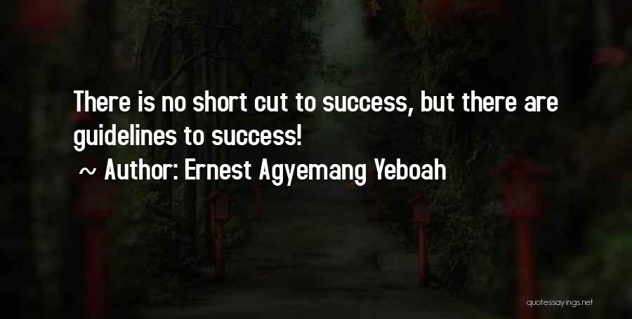 Ernest Agyemang Yeboah Quotes: There Is No Short Cut To Success, But There Are Guidelines To Success!