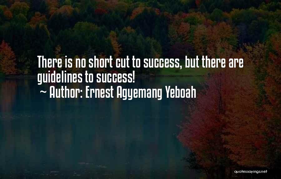 Ernest Agyemang Yeboah Quotes: There Is No Short Cut To Success, But There Are Guidelines To Success!