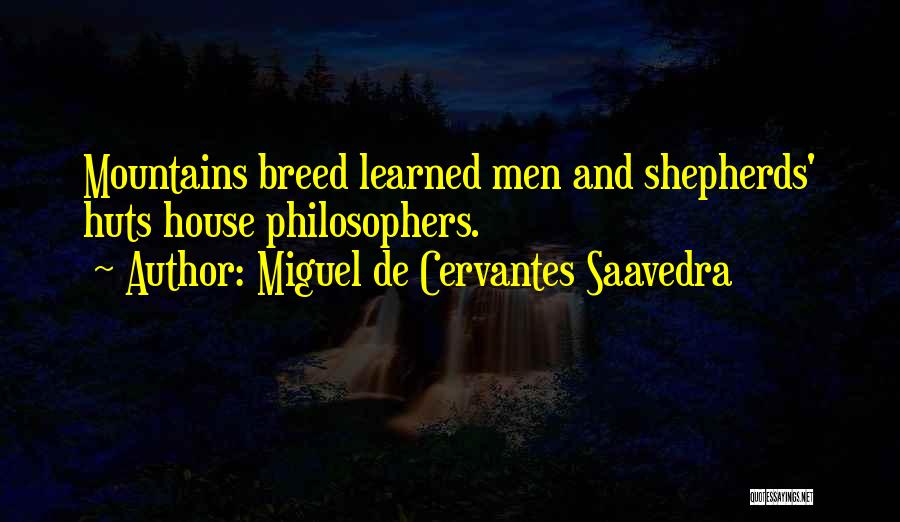 Miguel De Cervantes Saavedra Quotes: Mountains Breed Learned Men And Shepherds' Huts House Philosophers.