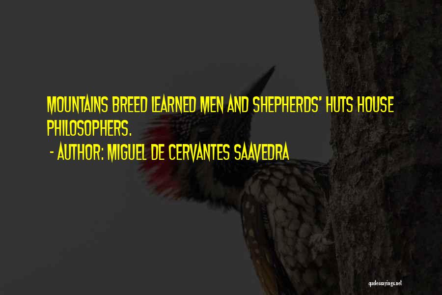 Miguel De Cervantes Saavedra Quotes: Mountains Breed Learned Men And Shepherds' Huts House Philosophers.