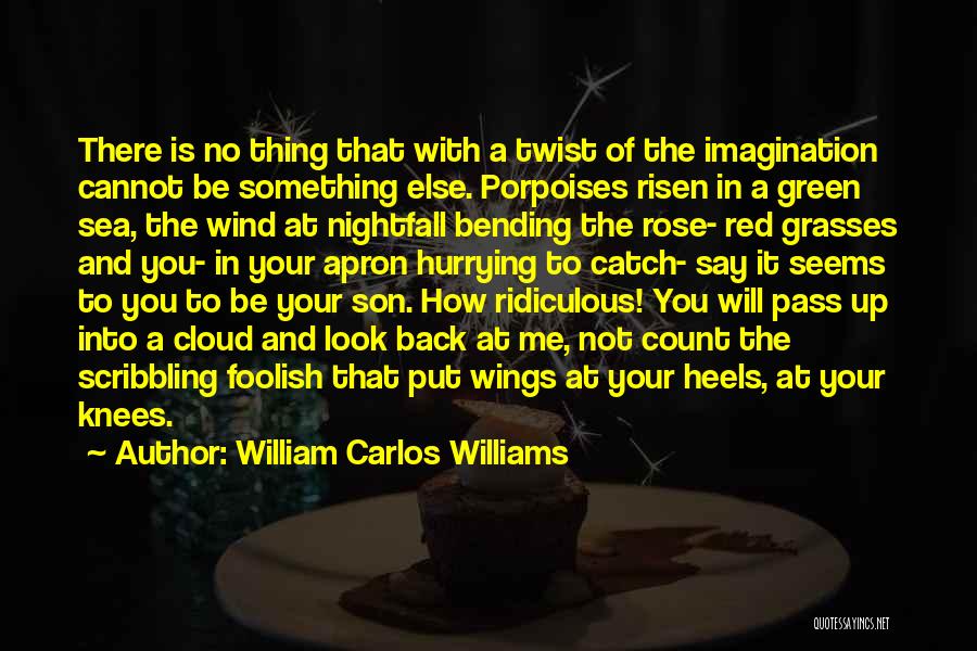 William Carlos Williams Quotes: There Is No Thing That With A Twist Of The Imagination Cannot Be Something Else. Porpoises Risen In A Green